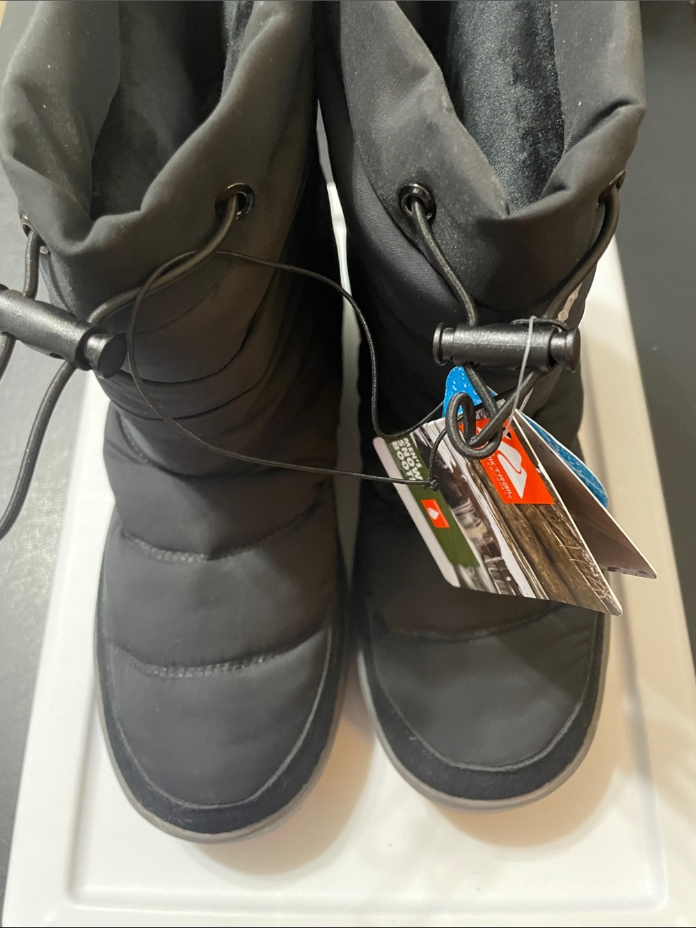 Ozark Trail Men's Black Insulated/ waterproof Snow Boots Sz.10 NWT Memory Foam
